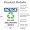 Signmission Please Breakdown Boxes, 18 in W x Rectangle, Plastic OS-2PACK-NS-P-1824-V-17344 - alternate 4